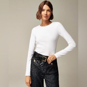 J. Crew Women’s Perfect-fit Long-sleeve Crewneck T-Shirt Size XXL #BL112